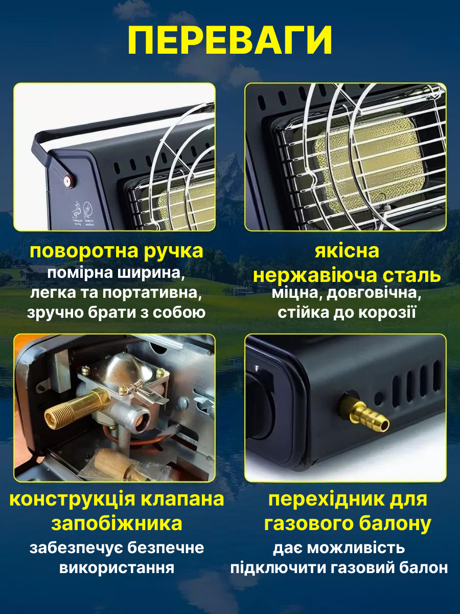 Комбінований режим плити та обігрівача